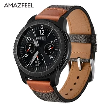 Ремень из натуральной кожи для samsung Шестерни S3 Спорт Frontier классический ремешок для наручных часов для xiaomi huami AMAZFIT темп Stratos 2 lite ремень