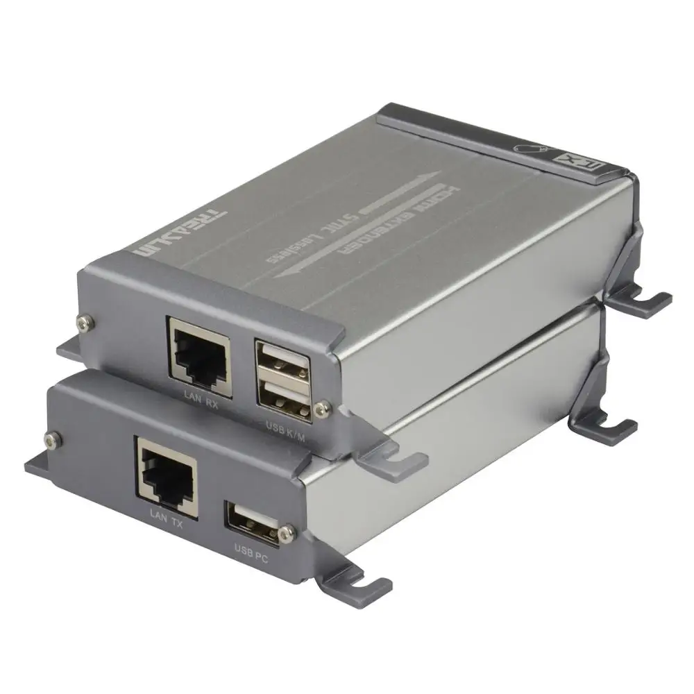 TreasLin HDMI KVM Extender 1080P USB HDMI Extender Over Single Cat5 Cat6 Ethernet Cable Up to