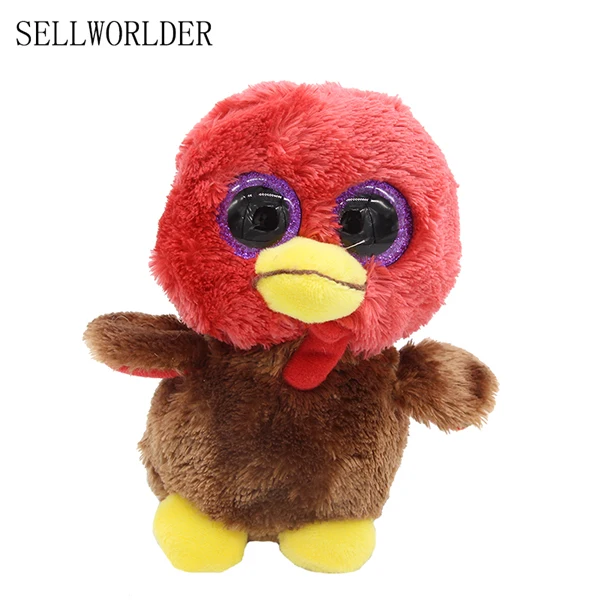 

Ty WILD ANIMALS Big Eyes 6" Thanksgiving Turkey Animal Plush Stuffed Toys