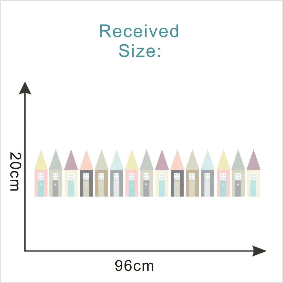 В скандинавском стиле, пастельные дома, настенные Стикеры для гостиной, настенные художественные украшения, съемные виниловые наклейки, настенные Стикеры, домашний декор - Color: CCS4015