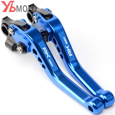 Быстрая Мотоцикл CNC Алюминиевые Регулируемые тормозные сцепления короткие рычаги для KYMCO AK550- аксессуары - Цвет: Blue