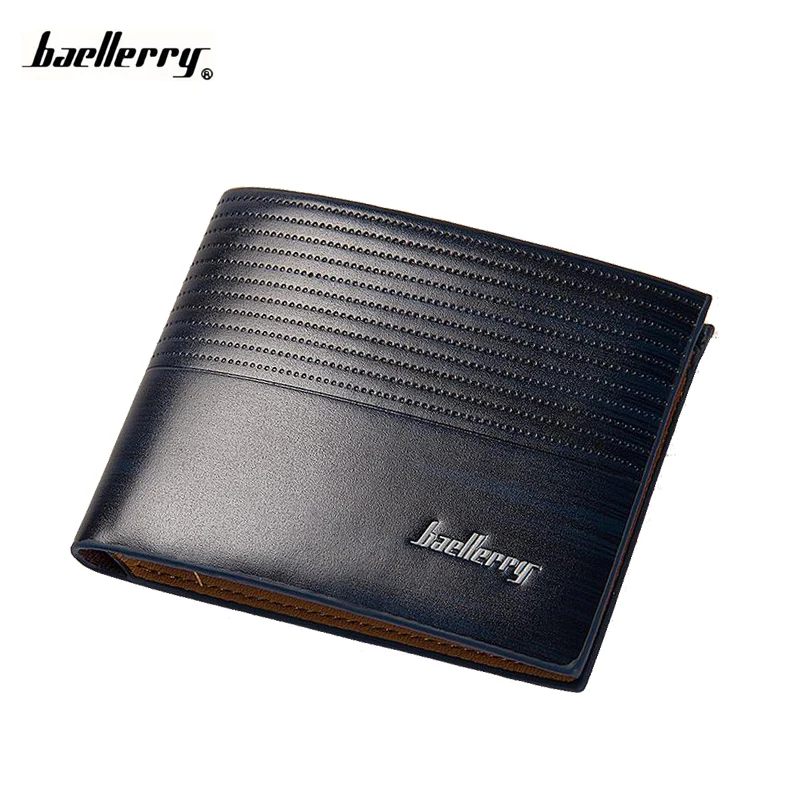 

Wallet Man 2017 Business Male Purse PU Credit Card Holder Coin Pocket Zipper Famous Brand Two Fold Wallets Purses