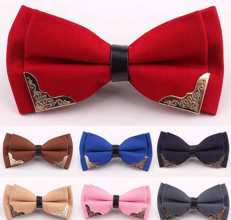 2017 inlaid metal pieces, bow angle bow and tie, male and female ...