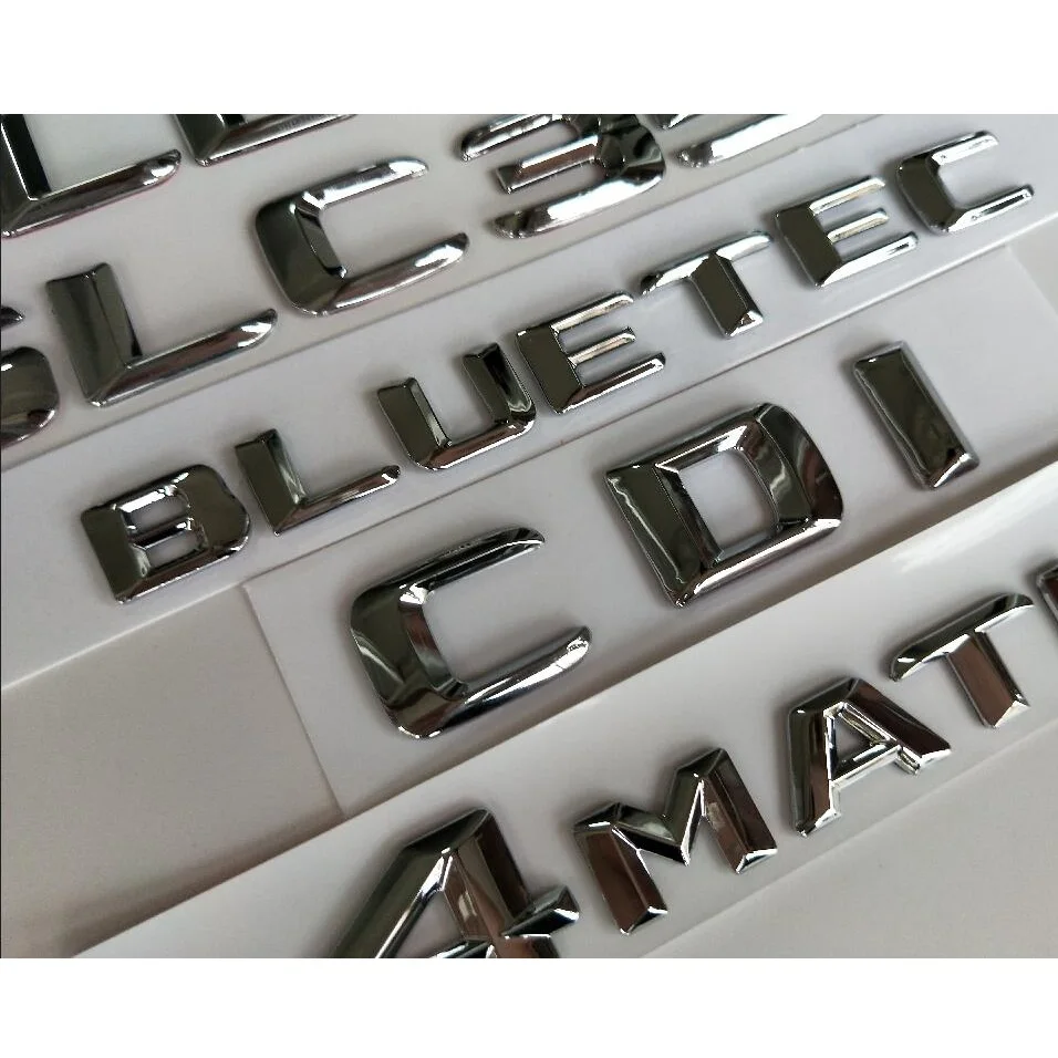 Chrome письма эмблемы значки для Mercedes Benz AMG C350e E350e G350e GLS350e GLC350e GLE500e 4matic CDI CGI Гибридный BLUETEC