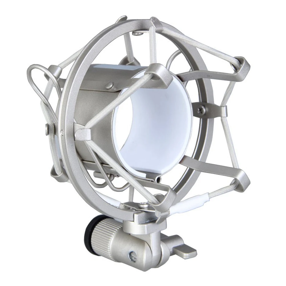 Microphone Shock Mount 50MM For 48MM 54MM Diameter Condenser Mic Silver