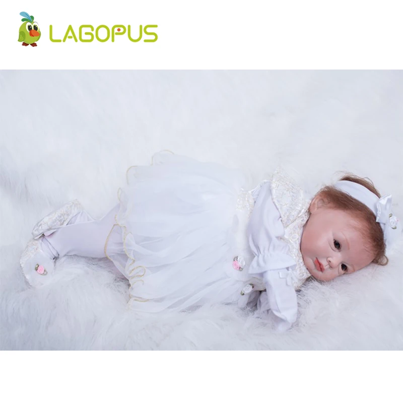 Лагопус Кукла Reborn 55 см детская кукла Bebe игрушки для детей мягкие силиконовые
