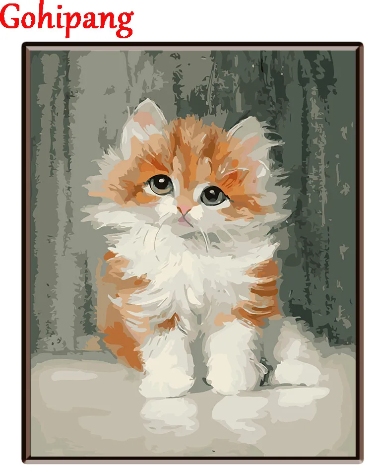 Oil painting paint by numbers diy canvas wall decor hand brush painted