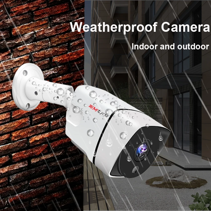 POE камера ip Bullet H.265 CCTV 1080P 2MP водонепроницаемая IP66 для помещений и улицы домашнего