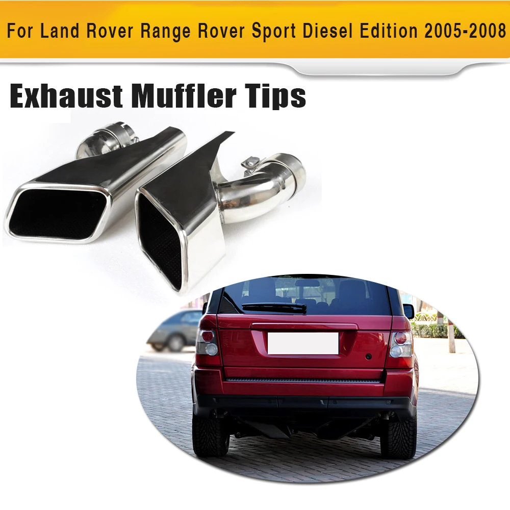 Stainless Steel Exhaust Pipe Tips Tail Pipes Tips Car Muffler for Rang Rover Sport Diseal 2010UP