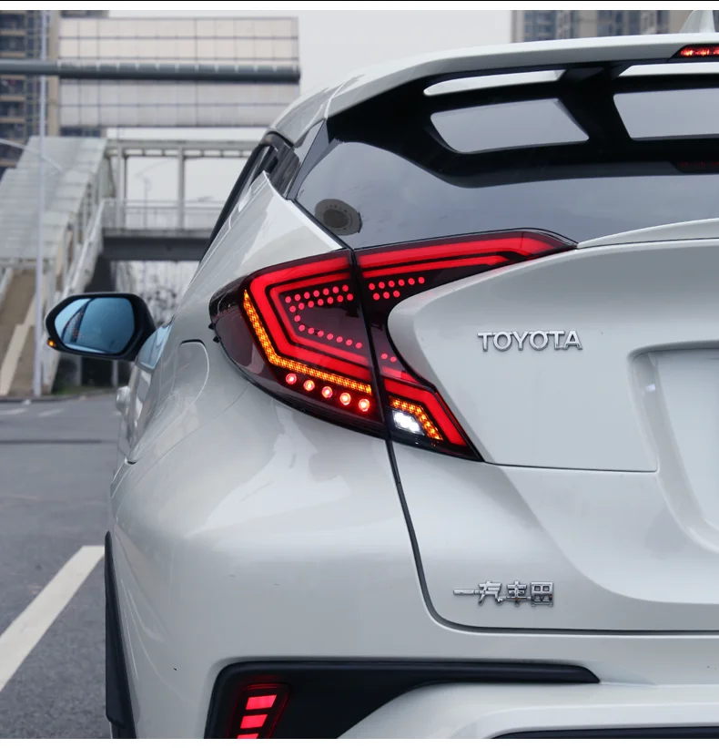 Sale D-YL Car styling for Toyota CHR Taillights 2017-2018 C-HR CH-R Toyota Tail Led Tail Lights Fog Rear  DRL + Brake + Park + Signal 13