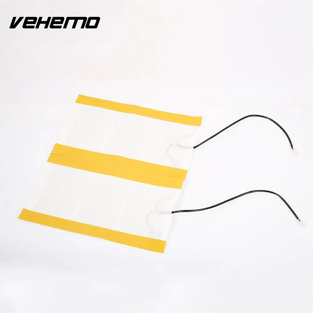 

Vehemo 2Pcs Carbon Fiber Heated Car Vehicle Seat Heating Heater Pad Kit 12V Winter Warmer Universal For BMW Benz Audi Nissan VW