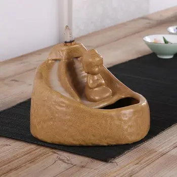 

Backflow incense flower implement Little Buddha maitreya censer characters Vintage home furnishing articles incense