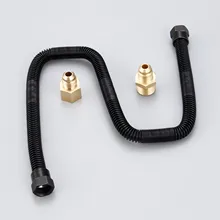 Special Offers Non-Whistle 304 Stainless Steel Flexible Flex Gas Line 1/2inchx24inch for NG or LP Fire Pit Hose Connection Kit