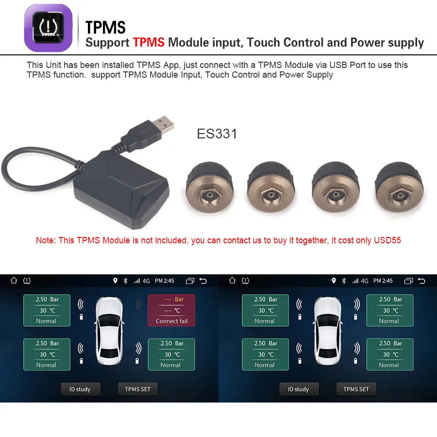 Perfect Erisin ES7315V 2 din Android 8.0 OBD 4GB RAM Car DVD GPS DAB  for VW Passat CC Polo GOLF 5 6 Touran 25