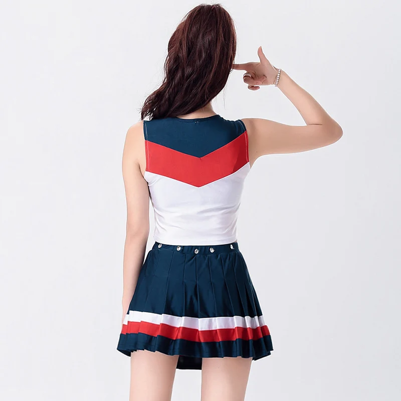 Bestbikiniamerican 買取 2017 大人女性女子高校チアリーダー衣装チアリーディング制服の女性のセ クシーなファンシードレス衣装トップス スカート 通販 価格