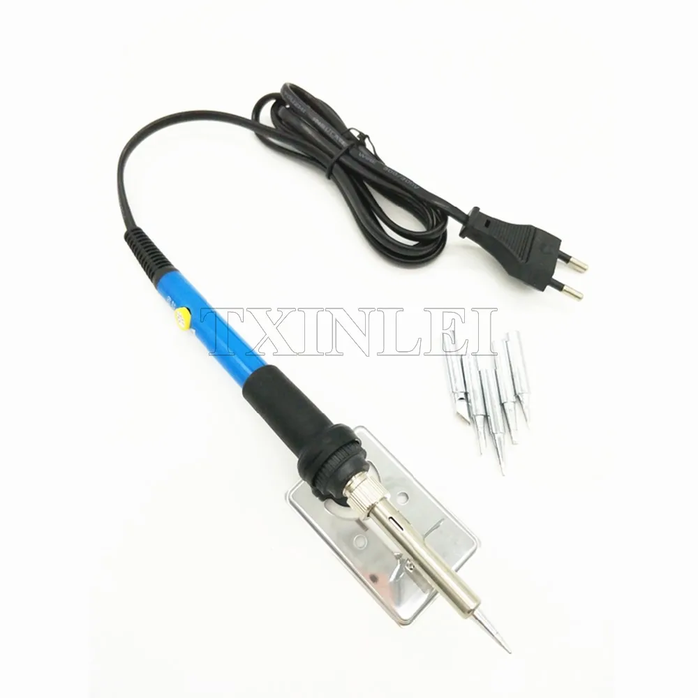 

(60W) Adjustable Temperature Electric Iron Gun Welding Soldering Iron Tool + 5Pcs Tips + Iron Stand Holder