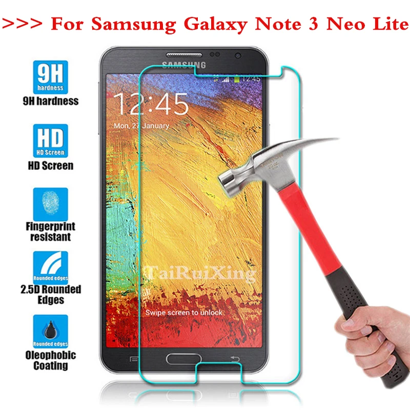 

Screen Protector Film 0.3mm 9H 25D Front Premium Tempered Glass For Samsung Galaxy Note 3 Neo/Lite N7505 N7506 7505