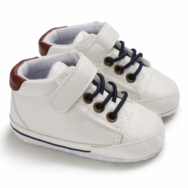 

2018 Newborn Baby Shoes PU Leather Soft Sole Crib Shoes Anti-slip Sneaker Breathable Solid First Walkers Toddler Shoes