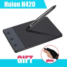 Buy online New HUION H420 420 Graphics Drawing Tablet 4 x 2.23″ USB Digital Pen For PC Computer + Anti-fouling Golve as Gift P0018791