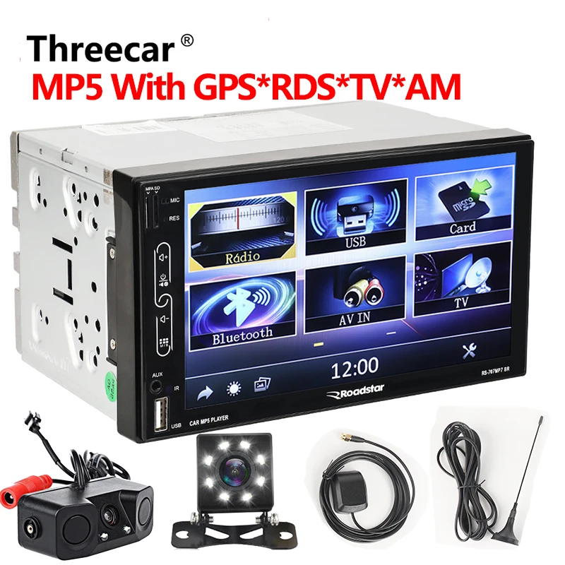 

2 Din Multimedia Player 2DIN MP5 car radio with RDS GPS Navigation DTV Bluetooth Mirror Link Android phone MP5 Car player 2019