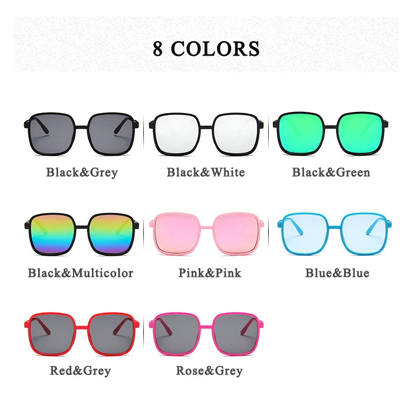 Kids Sunglasses Girls Children's Sun glasses For Boy Child Sunglasses Top Baby Candy Square Glasses Large Goggle UV400 Eyewear Kids Sunglasses Girls Children's Sun glasses For Boy Child Sunglasses Top Baby Candy Square Glasses Large Goggle UV400 Eyewear