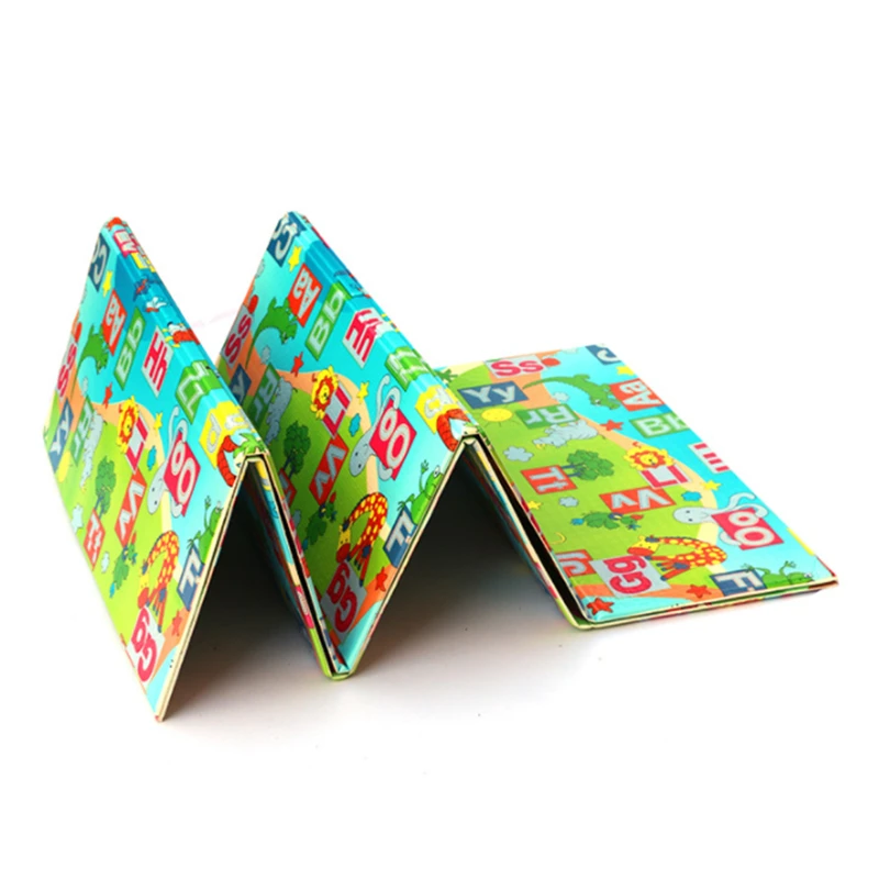 

XPE Folding Toy Crawling Mat 1.5*1.8M Foam Two-Sided Pattern Baby Climbing Mat ChildrenThickening Game Pad Living Room Home Mat