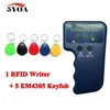 Handheld 125 Khz EM4100 RFID copiadora escritor duplicador programador lector + 5 piezas EM4305 T5577 Rewritable ID Keyfobs etiquetas tarjeta ► Foto 2/6
