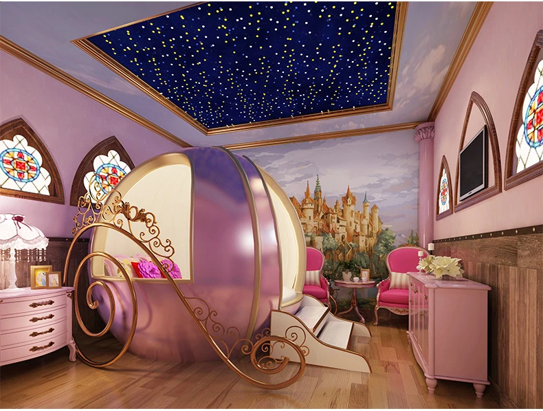 Rose Couleur Enfants Meubles Creative Fille Lit Chambre Reel Bois Lit Rond Aliexpress