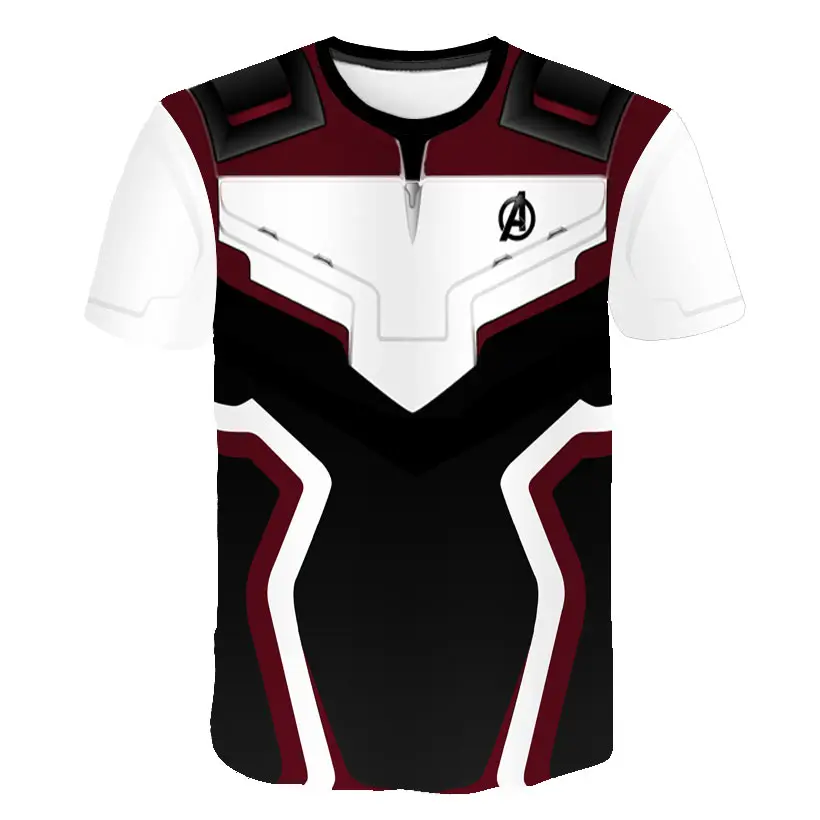 

3D Avengers Endgame Realm Cosplay T-shirt Iron Man Captain Marvel Captain America Black Widow Costume Sport Tight Tees Dropship