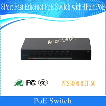 

Free Shipping Security CCTV Transmission 8-Port Fast Ethernet PoE Switch with 4-Port PoE Without Logo PFS3008-8ET-60