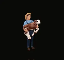 10 Новое поступление мужской фермеров с младенцем коровы модели ПВХ фигурки детей дешевые игрушки, подарки