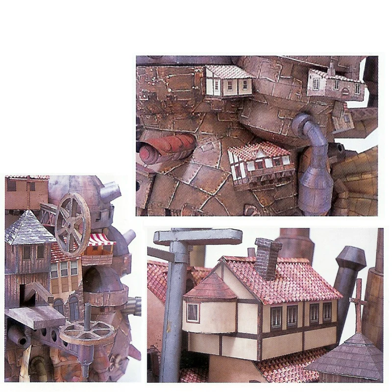 Howls Moving Castle Paper Model Assemble Hand Tall Land Version Work Puzzle Game Boy Girl Gift 50cm