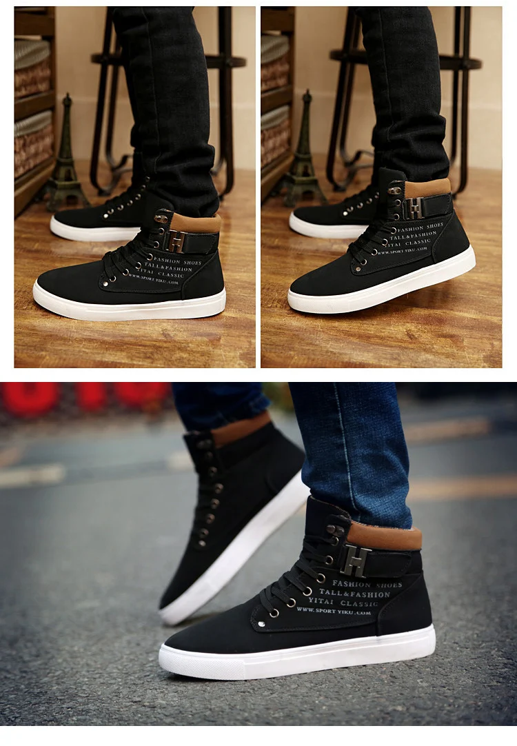 Men Snow Boots Fashion Microfiber PU Warm Plus Cotton Ankle Autumn Winter Boots