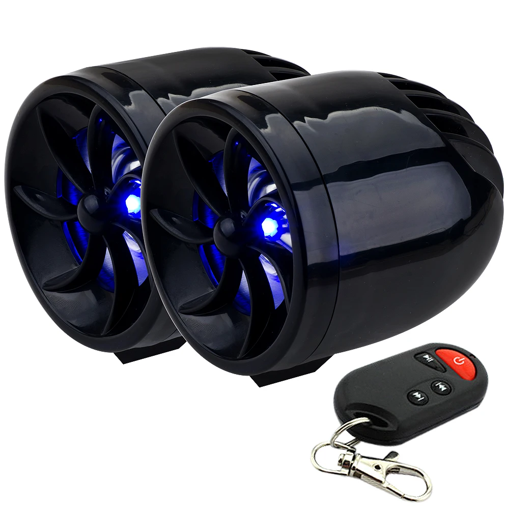 

2PCs 14W Motorcycle Anti-theft MP3 Speaker AUX-IN Audio Input and USB / TF Waterproof for Motorcycle Scooter Motorbike