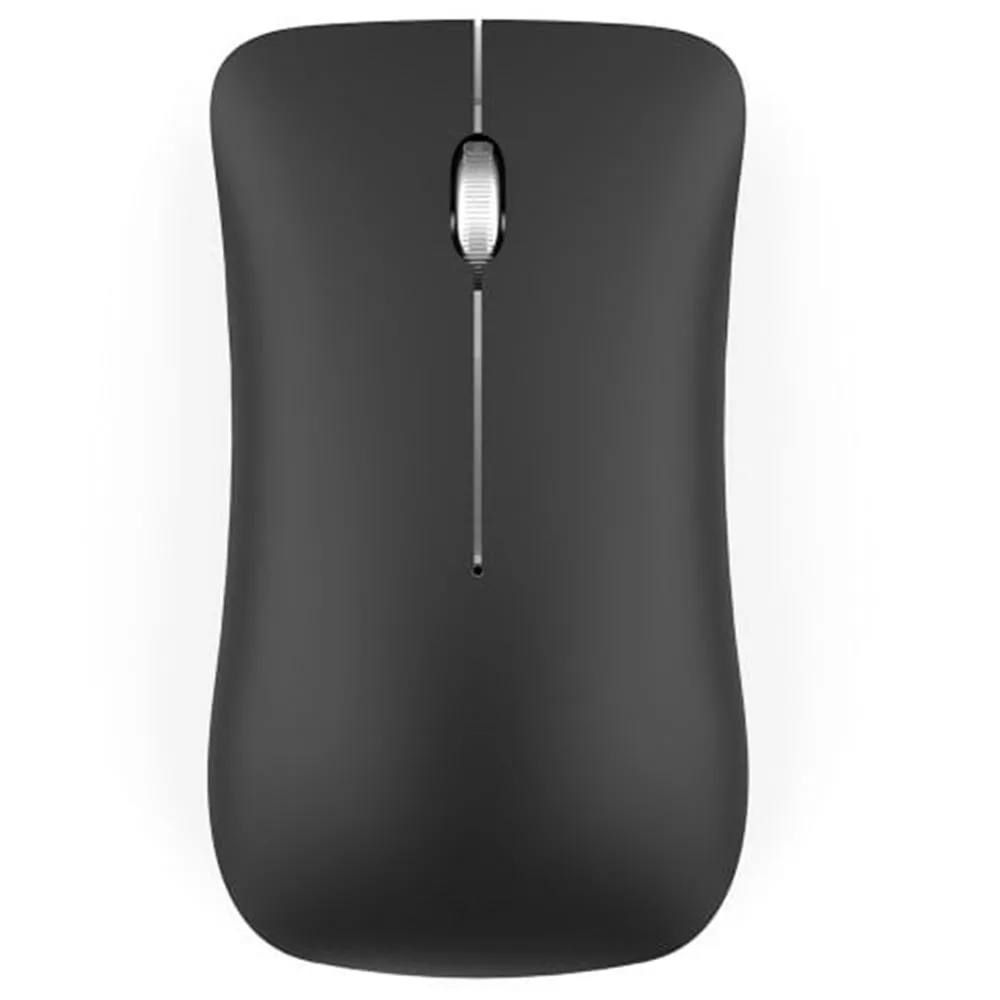 Беспроводной 2,4 ГГц+ Bluetooth 4,0 перезаряжаемая мышь тонкий портативный Advanced оптическая мышь для Mac - Цвет: Черный