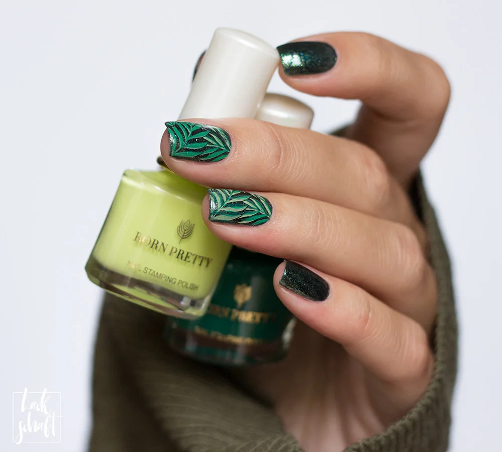Лак для стемпинга BORN PRETTY Green Series пластина дизайна ногтей с агатом и мелодией