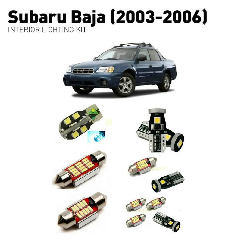Светодиодные интерьерные лампы для Subaru Baja 2003-2006 8 шт. светодиодные автомобилей