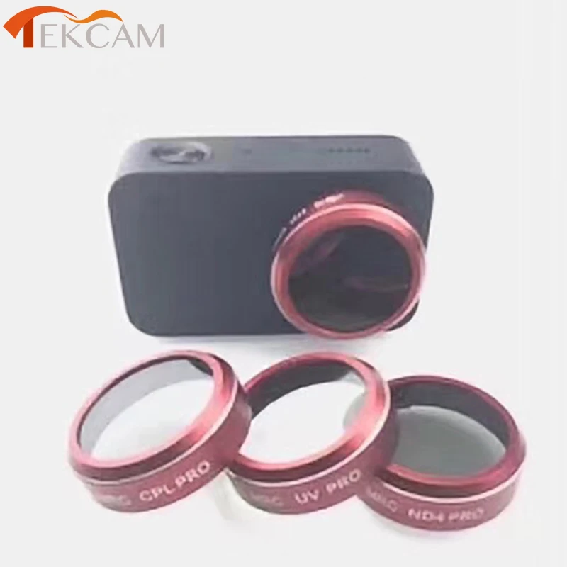 Аксессуары для экшн камеры Tekcam набор фильтров объектива UV/CPL/ND4/ND Xiaomi Mijia Mini 4k|action