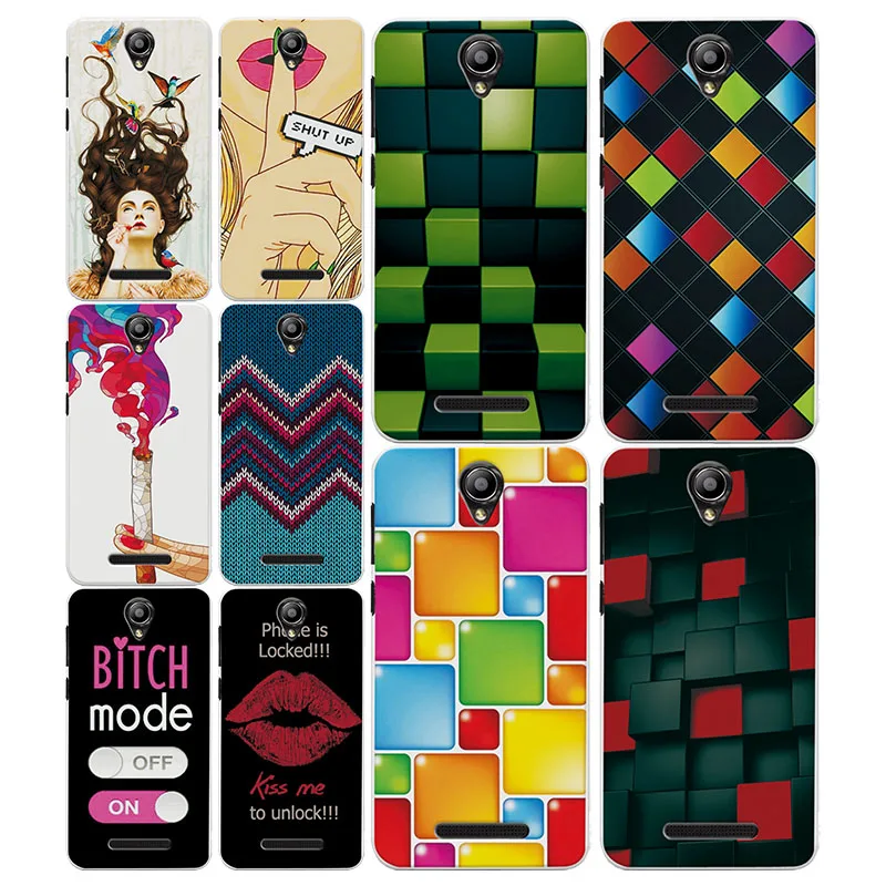 

New Rainbow Grid style Painted Cases For Fly IQ4514 EVO Tech 4 Back Cover For Fly IQ 4514 Soft Silicon Coque + free pen gift