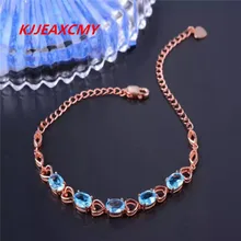 KJJEAXCMY ювелирные изделия и натуральных материалов топаз цветной камень ювелирные изделия стерлингового серебра 925 браслет женский