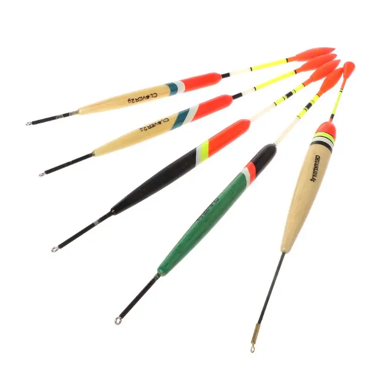 

OOTDTY 5Pcs/Set Outdoor Bottom Fishing Floats Set Buoy Bobber Fishing Stick Floats Fluctuate Tool Floating tube for fishing