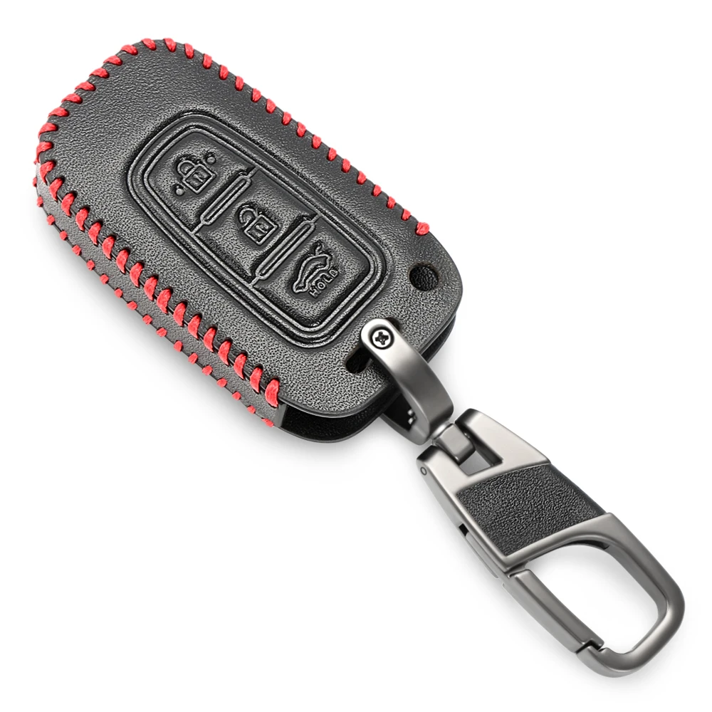 Leather Car Key Case Cover For KIA Sportage Optima Soul Azera Sorento Protection Key Shell Skin Bag Only Case