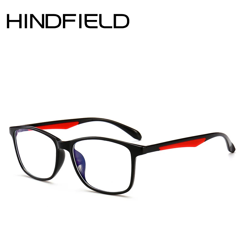 

Hindfield Rectangle Blu-ray-proof Glasses TR90 Computer Goggle Transparent Lens UV400 Functional Glasses Ultra-light O683