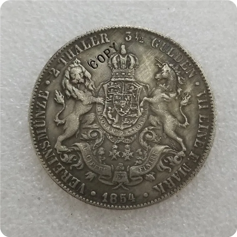 Германия 1854-B 1855-B 2 THALER копия | Дом и сад