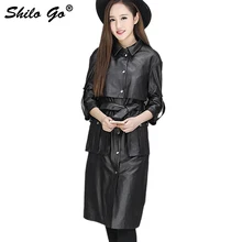 Новые модные уличные женские ремни Длинные овчины Натуральная кожа пальто Lape формальные офисные новые женские куртки хорошего качества