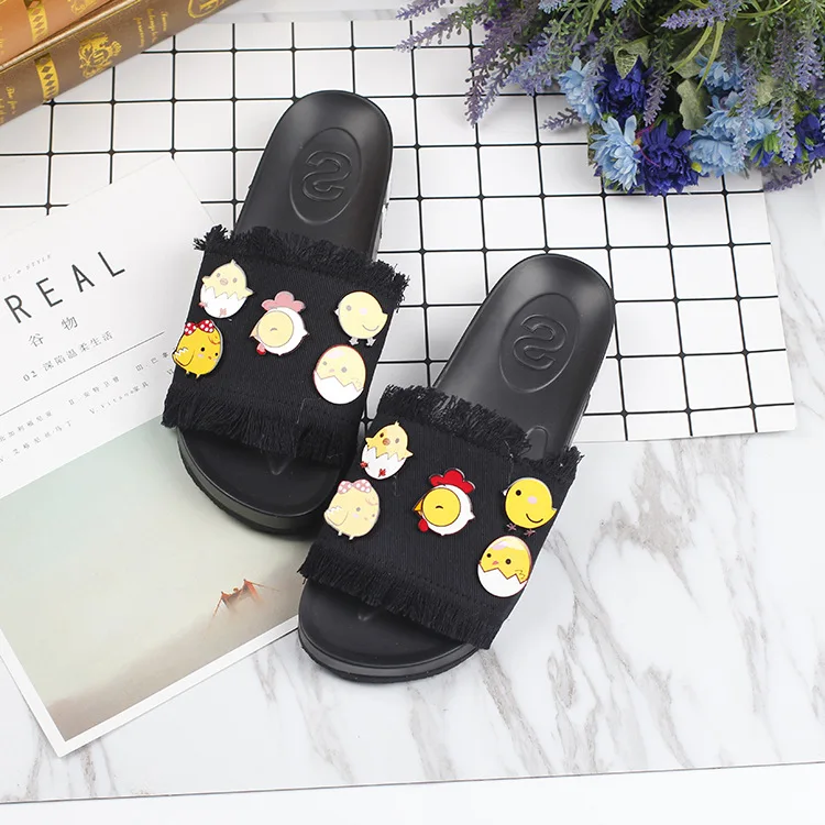 2019 Summer Most Comfortable Womens Casual Shoes Ladies Black Slip On Slippers Cheap48