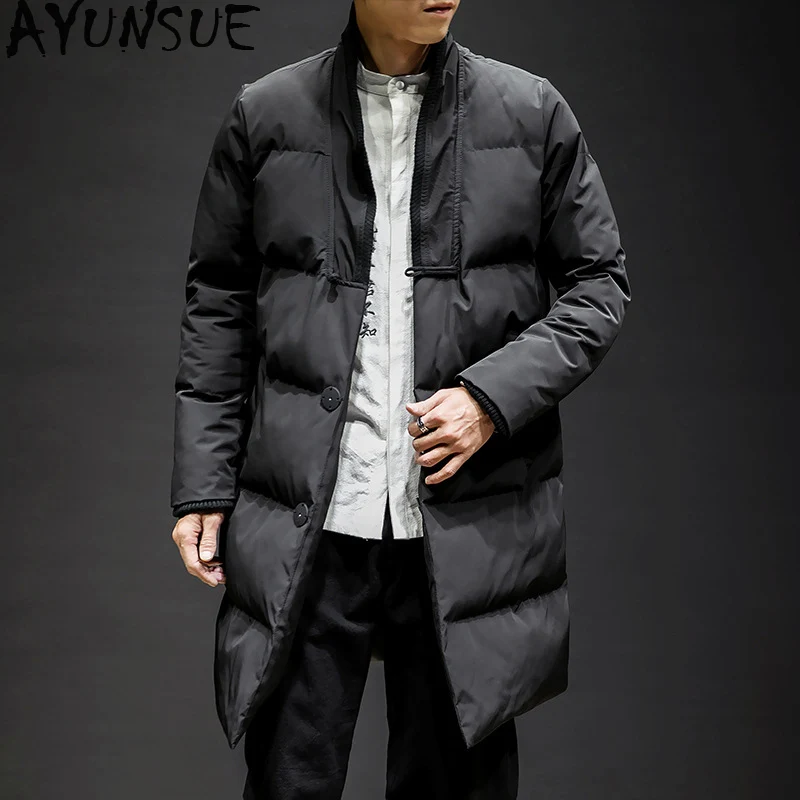 AYUNSUE New Parka Winter Jacket Men Plus Size Long Coat Casual Warm Cotton Coat Puffer Jacket Parkas Hombre 5xl KJ2648