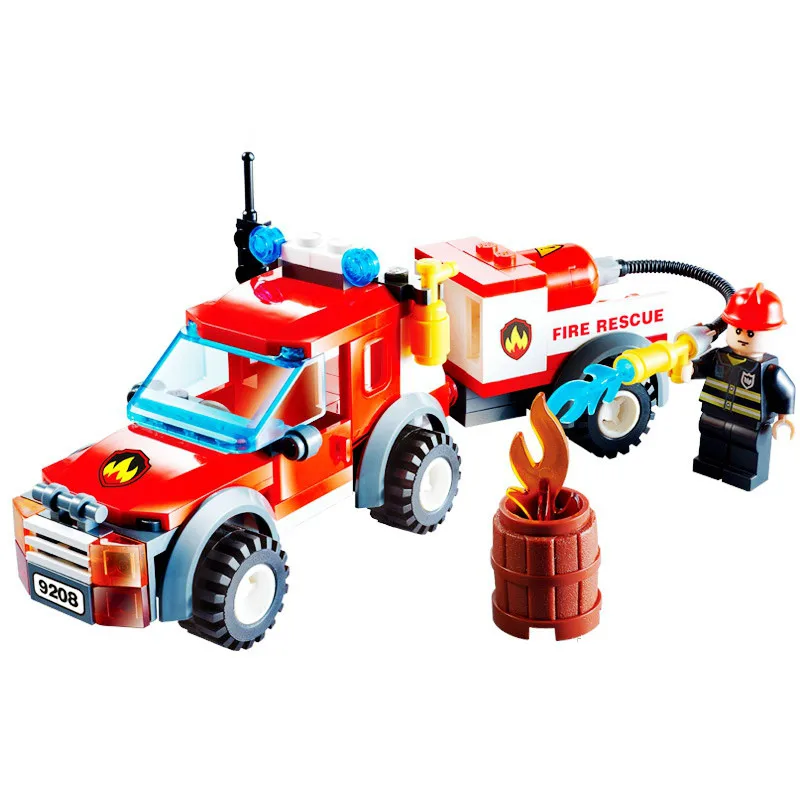 

City Off Road Fire Rescue Car Without Box 122 Pcs Mini Bricks Single Sale Building Blocks Assembled Toys