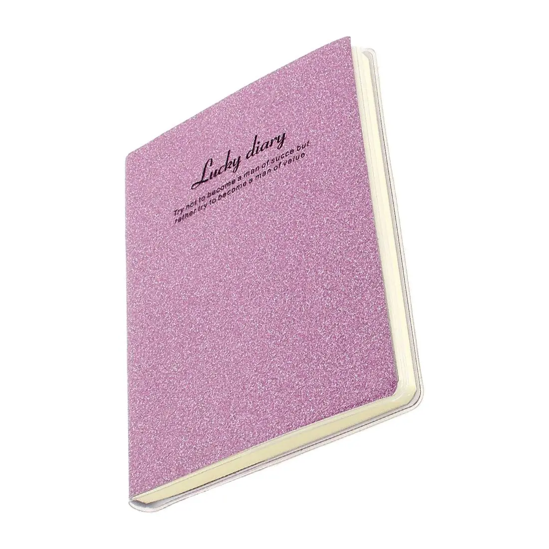 

PVC Cover Pink Glitter Powder Decor Diary Memo Book Notepad 80 Sheets