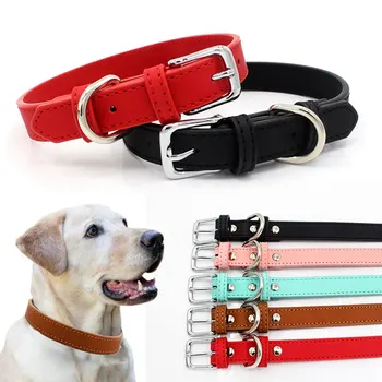 

Adjustable Leather Dog Collar For Small Medium Large Dogs Fashion Pet Dog Collar Chihuahua Pitbull Puppy 5 Colors 2019